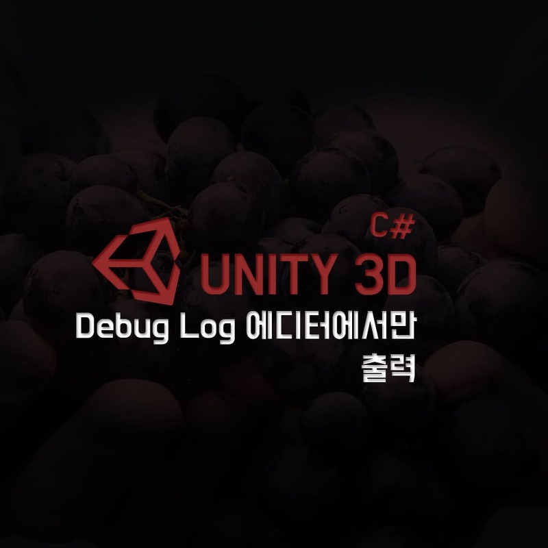[기초] Unity Debug.Log Editor에서만 작동하게 하기