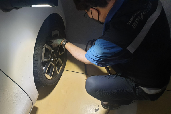 삼성화재 긴급출동 타이어 공기압 이상 점검 후기