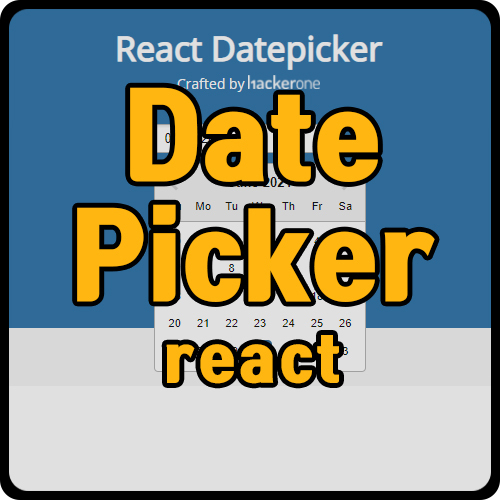 [react] react-datepicker 사용법