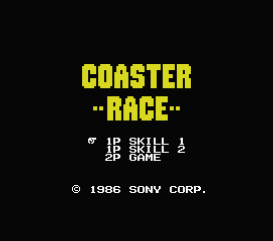 Coaster Race - MSX (재믹스) 게임 롬파일 다운로드