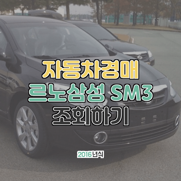 대법원 자동차경매 르노삼성 SM3 2016년형