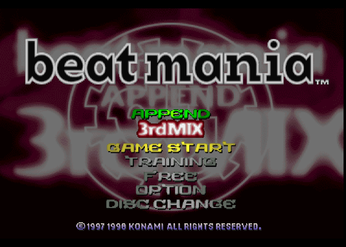 코나미 / 리듬 게임 - 비트매니아 어펜드 서드 믹스 ビートマニアアペンドサードミックス - Beat Mania Append 3rd Mix (PS1 - iso 다운로드)