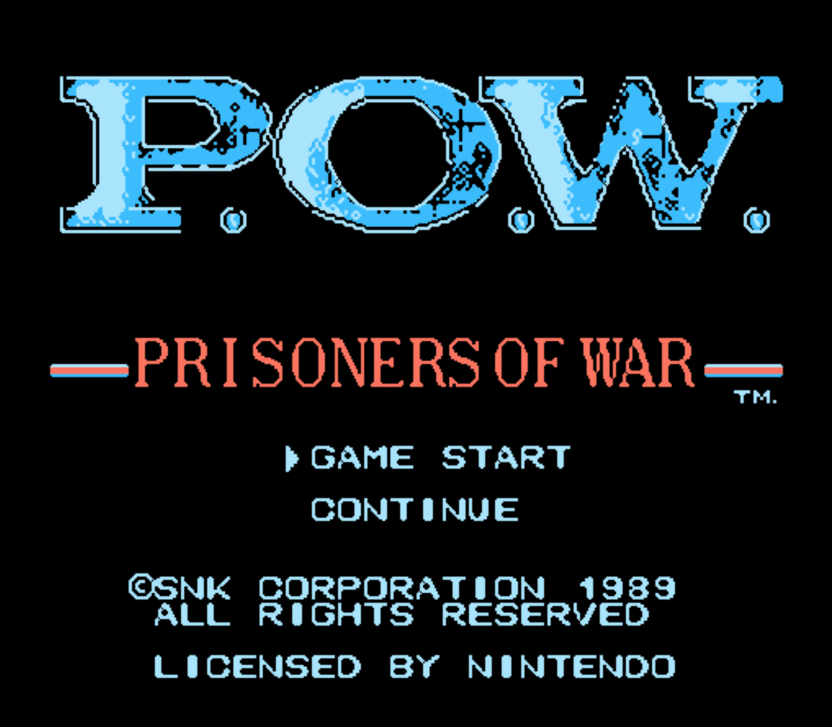 NES ROMS - P.O.W. Prisoners of War (EUROPE / 유럽판 롬파일 다운로드)