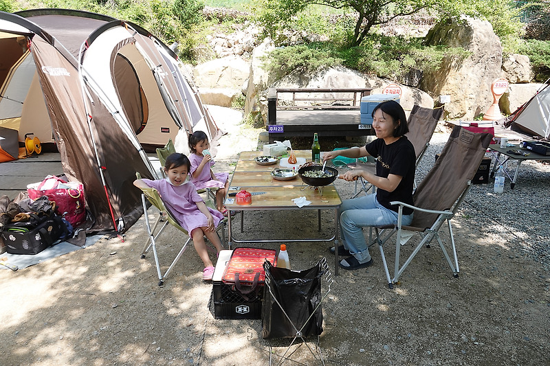 [캠핑#16] 양산시 원동면 계곡과 아이들의 놀이터가 좋은 양산 무릉도원 오토 캠핑장(2020.5.23. ~24.)
