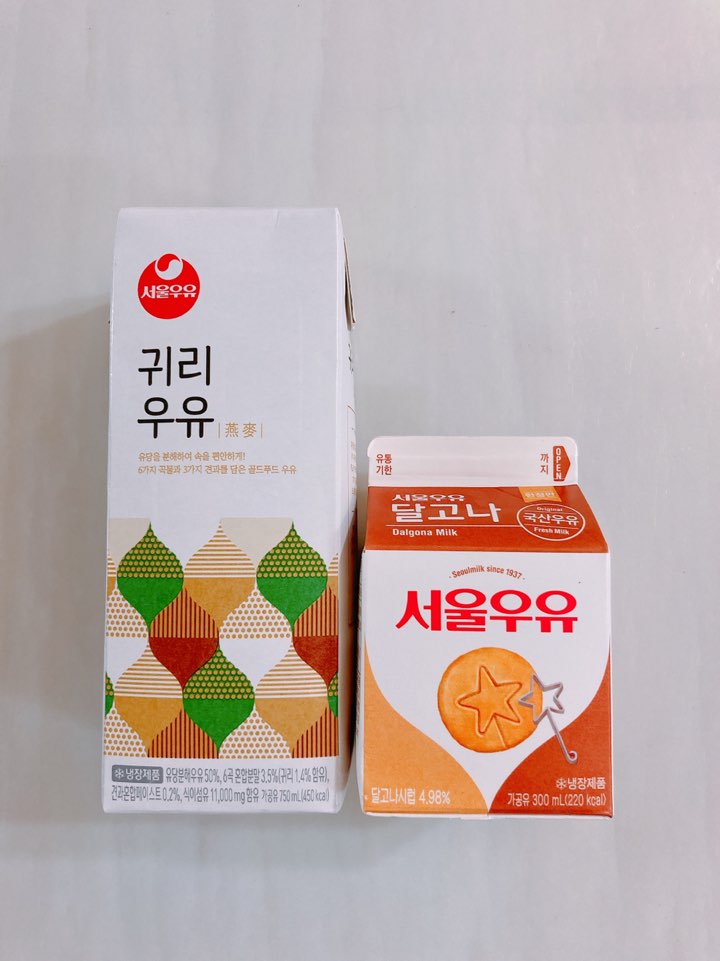 서울우유 귀리우유와 달고나우유