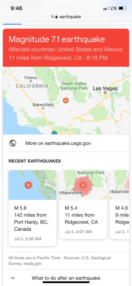 [실시간 LA 지진] 미국 지진 7.1강진 또 발생