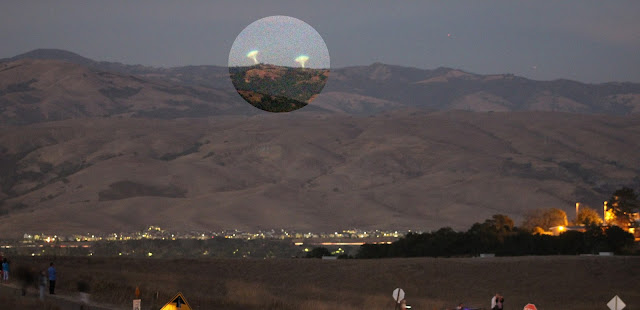 미국 캘리포니아 해밀턴산 상공에서 촬영된 UFO