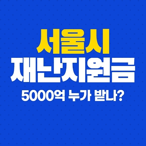 서울시 재난지원금 신청자격, 방법