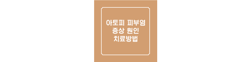 아토피 피부염 증상 원인 치료방법