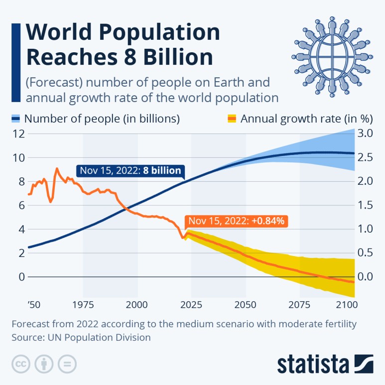 세계 인구가 80억 명에 도달하다