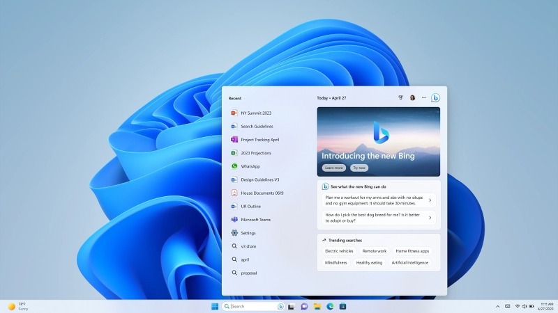 윈도우 11 기능 업데이트 주요 내용 | 빙 챗 통합, 메모장 탭 추가 등