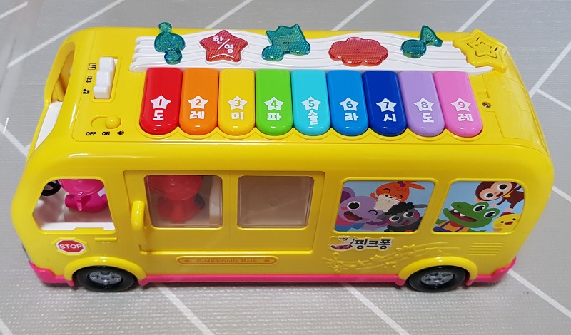 28개월 아기 장난감, 3살 아기, 노래하는 핑크퐁 피아노 버스