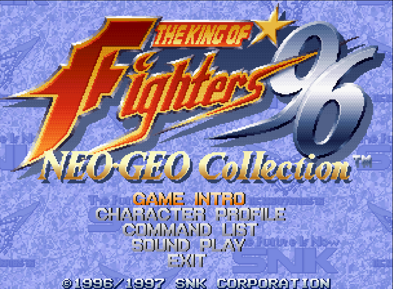 더 킹 오브 파이터즈 '96 네오지오 컬렉션 - ザ・キング・オブ・ファイターズ96 ネオジオコレクション The King of Fighters '96 NEOGEO Collection (네오지오 CD ネオジオCD Neo Geo CD)