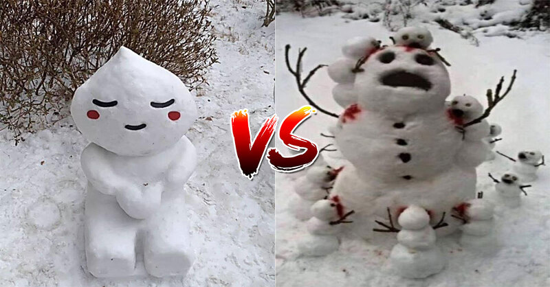 K-눈사람 vs 외국 눈사람 차이점 ㅋㅋㅋ