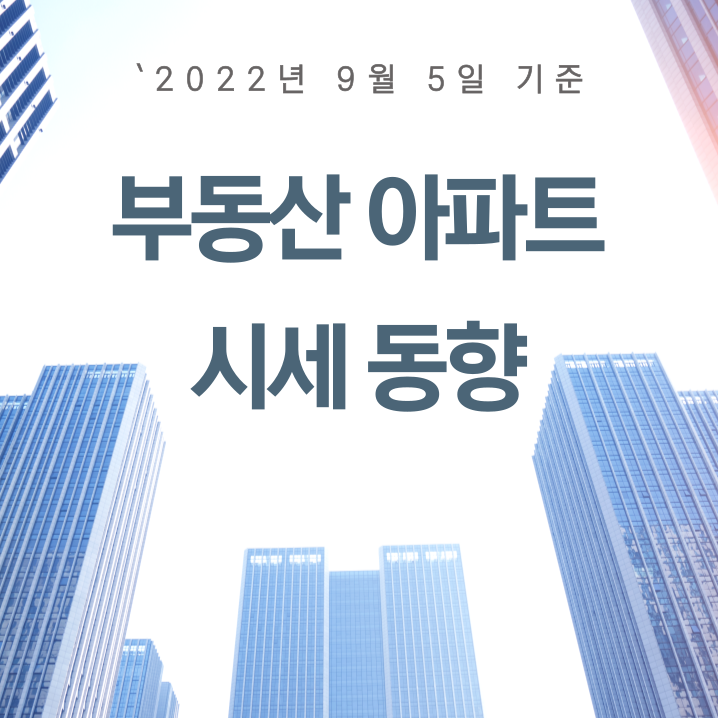 `22.9.5 기준, 부동산 아파트 시세 동향