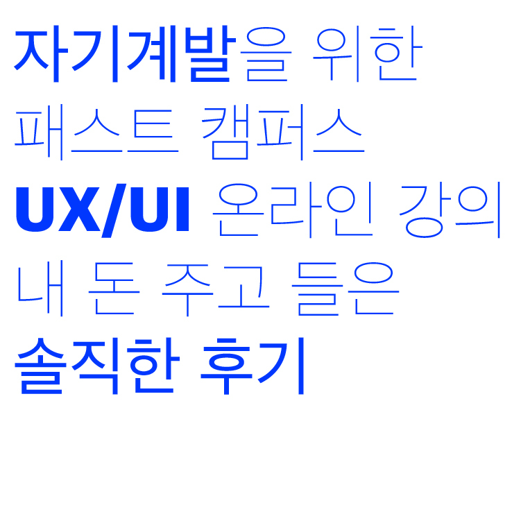 패스트캠퍼스 UX/UI 디자인 온라인 강의 정직한 후기 (새해맞이 자기계발)