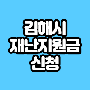 김해시 재난지원금 신청 대상,  정부 4차 김해맞춤형