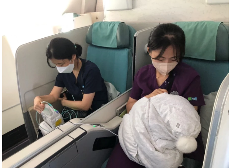 임신 28주 만에 여행 중 미국 괌에서 아기 딸 출산 산모 국내 의료진 도움으로 한국 이송