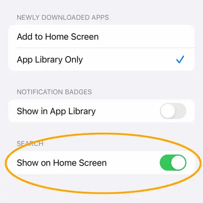 iOS 16 홈 화면에서 검색 버튼 없애는 방법