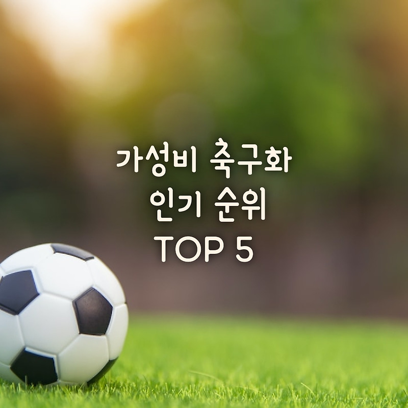 가성비 축구화 추천 인기 순위 TOP5