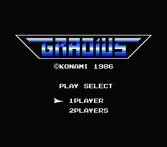 Gradius. Nemesis - MSX (재믹스) 게임 롬파일 다운로드