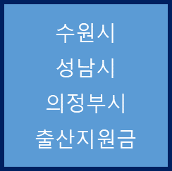 경기도 수원시, 성남시, 의정부시 출산지원금 정리