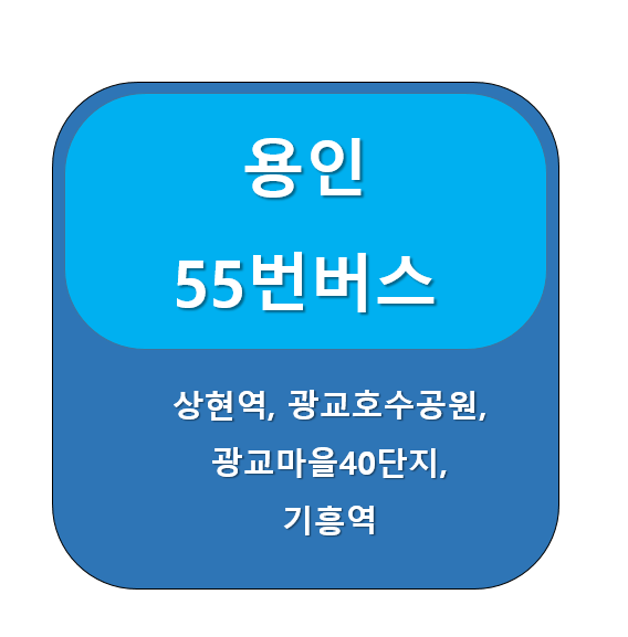 용인 55번버스 노선 정보, 기흥역 ↔ 상현역