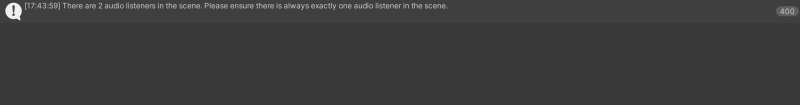 Unity : There are 2 audio listeners in the scene. Please Ensure there is always exactly one audio listener in the scene.