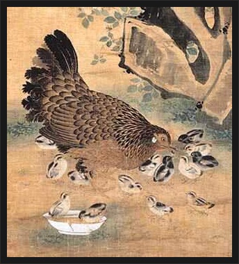 옛날 18세기 왕실에서 그림을 그리던 분의 닭그림