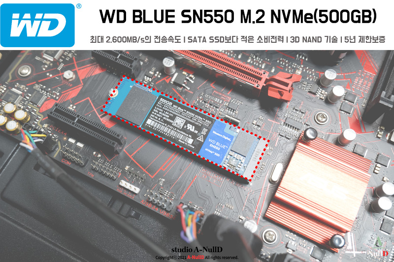 가성비 SSD, 빠른 속도의 NVMe SSD [WD BLUE SN550 NVMe]