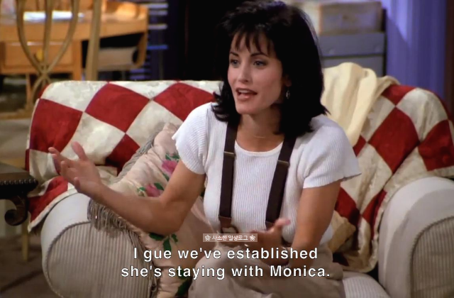 프렌즈 영어 대본으로 영어공부 하기 #Season 1-Ep.01 -2 (Act Two)_The One Where Monica Gets a Roommate