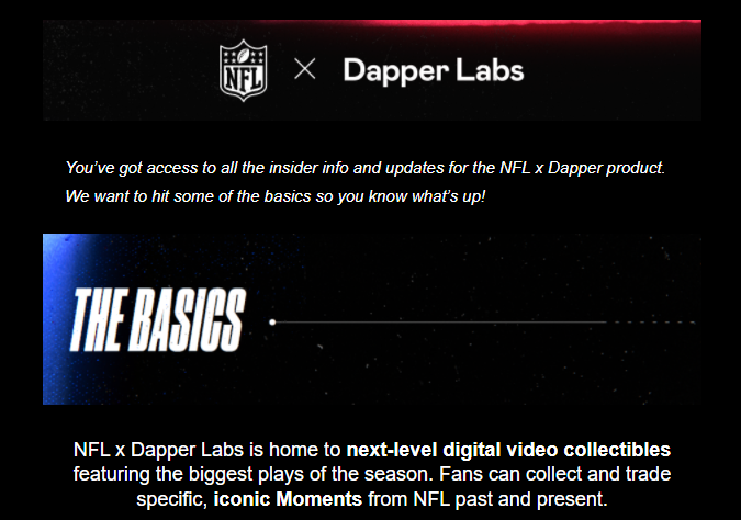 대퍼랩스(Dapper Labs) x NFL NFT 웨이팅리스트 등록