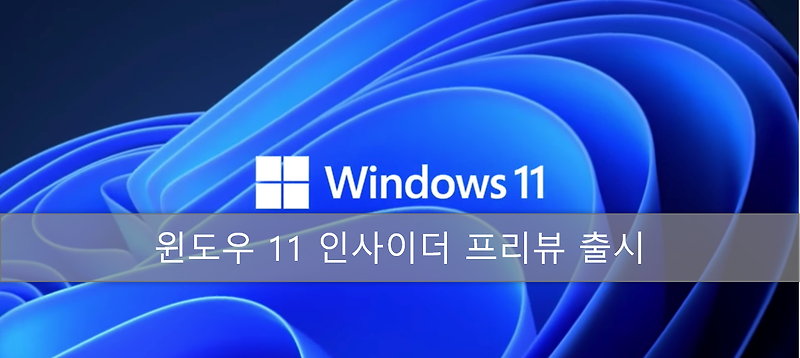 윈도우 11 인사이더 프리뷰 출시 및 설치방법