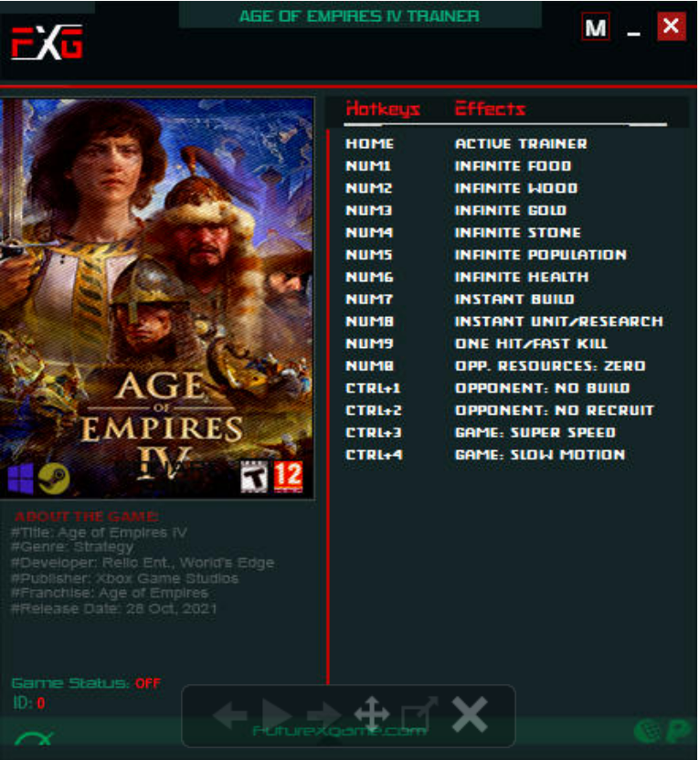 [트레이너] 한글판 에이지 오브 엠파이어4 영문판 Age of Empires IV Trainer  v28.10.2021 Plus 14 Trainer