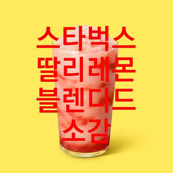 스타벅스 신메뉴 딸기레몬블렌디스 체험기 소감
