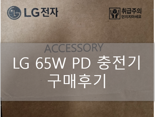 LG 65W PD 충전기 구매 후기