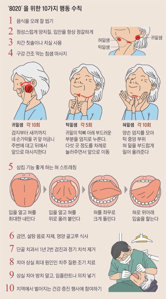 100세까지 살기 위한 치아건강 방법