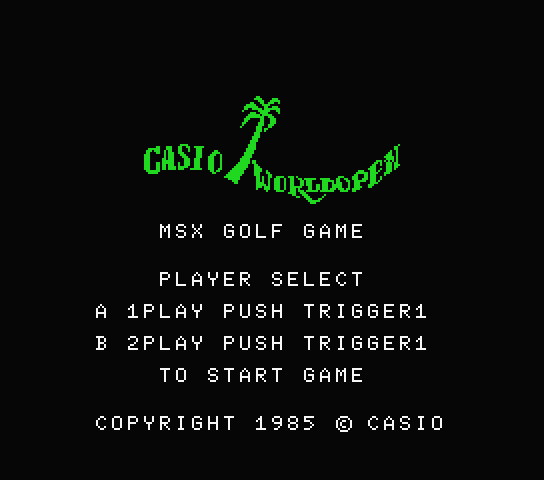 Casio World Open - MSX (재믹스) 게임 롬파일 다운로드