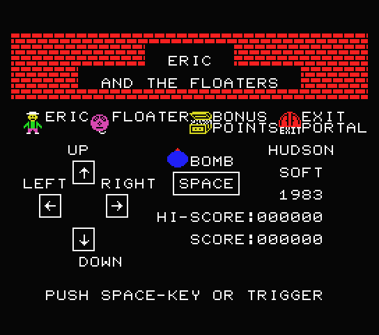Eric and the Floaters - MSX (재믹스) 게임 롬파일 다운로드