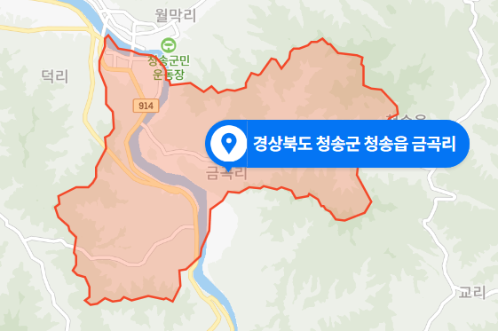 경북 청송군 청송읍 금곡리 굿당→산불화재 (2020년 11월 15일)