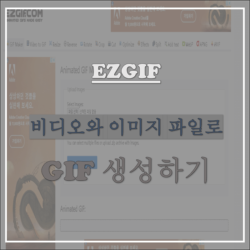 EZGIF : 동영상 GIF 변환 / GIF 만들기