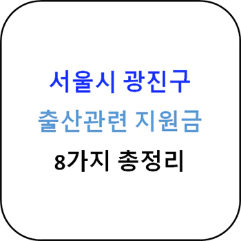2024년 서울시 광진구 출산지원금 8종 완벽 가이드