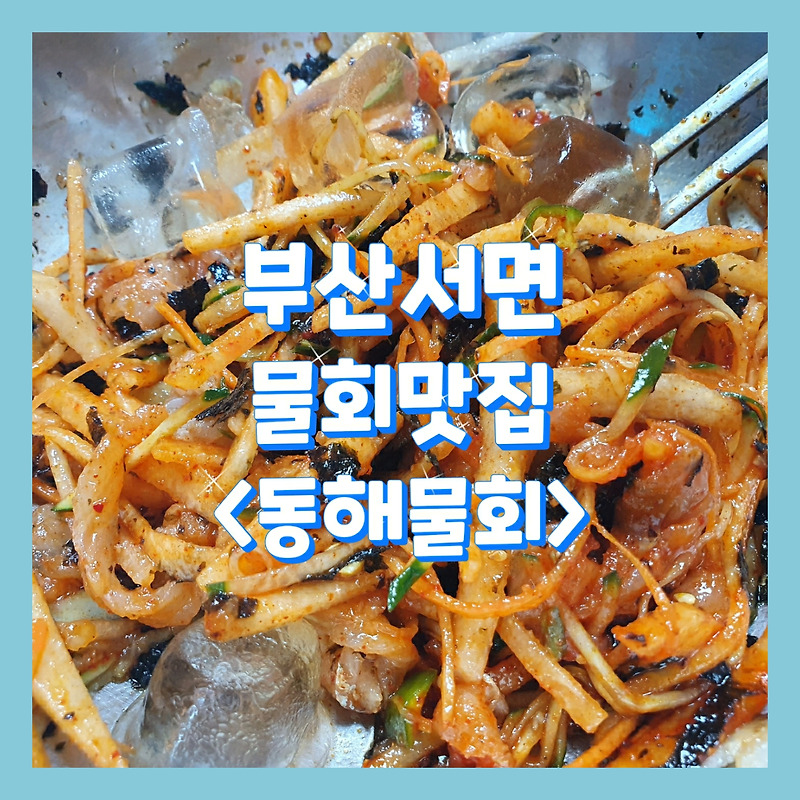 [부산_서면맛집]<동해물회> 생활의 달인 40년 전통 물회맛집