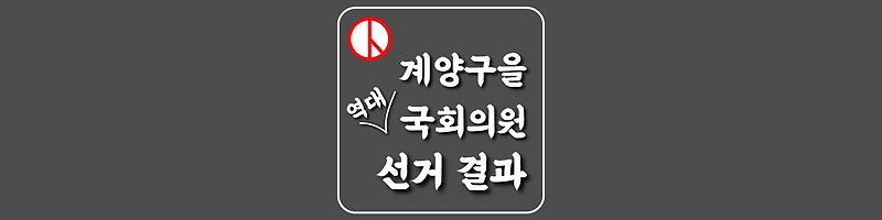 [인천-계양구을-선거구] 역대 국회의원 선거 결과
