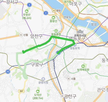 [서울] 6640A / 6640B 버스 노선, 시간표 :  신정동, 신도림역, 구로역, 개봉역