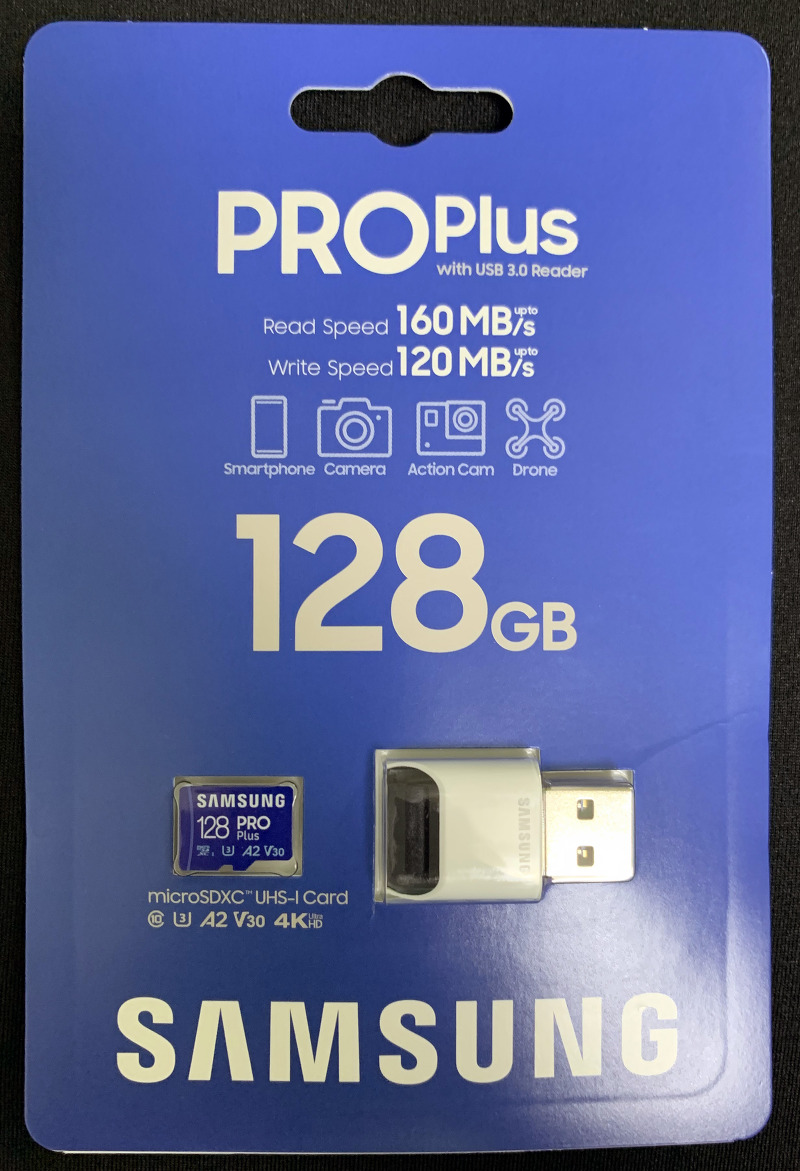 [microSD] Samsung PRO Plus microSDXC UHS-I Card with USB 3.0 Reader 128GB (2021)