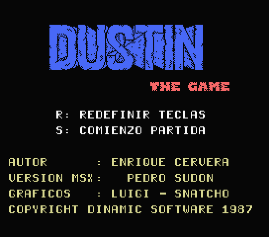 Dustin - MSX (재믹스) 게임 롬파일 다운로드