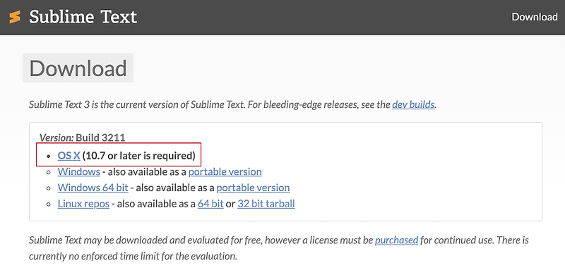 [App] MacOS(맥OS) Sublime Text 3 Editor(에디터) 설치(Install)