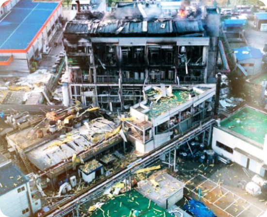 경기도 화성, 제약회사 공장 폭발 사고 : 1명 사망,15명 부상