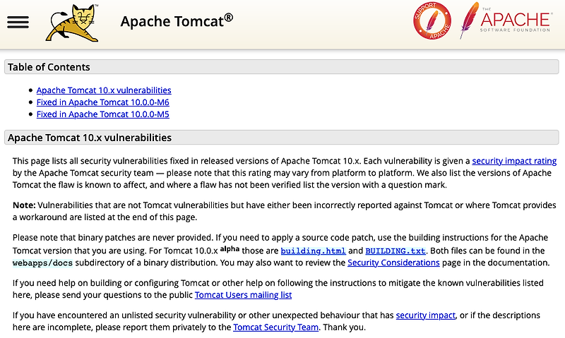 [보안공지] Apache Tomcat 취약점 보안 업데이트 권고(KISA)